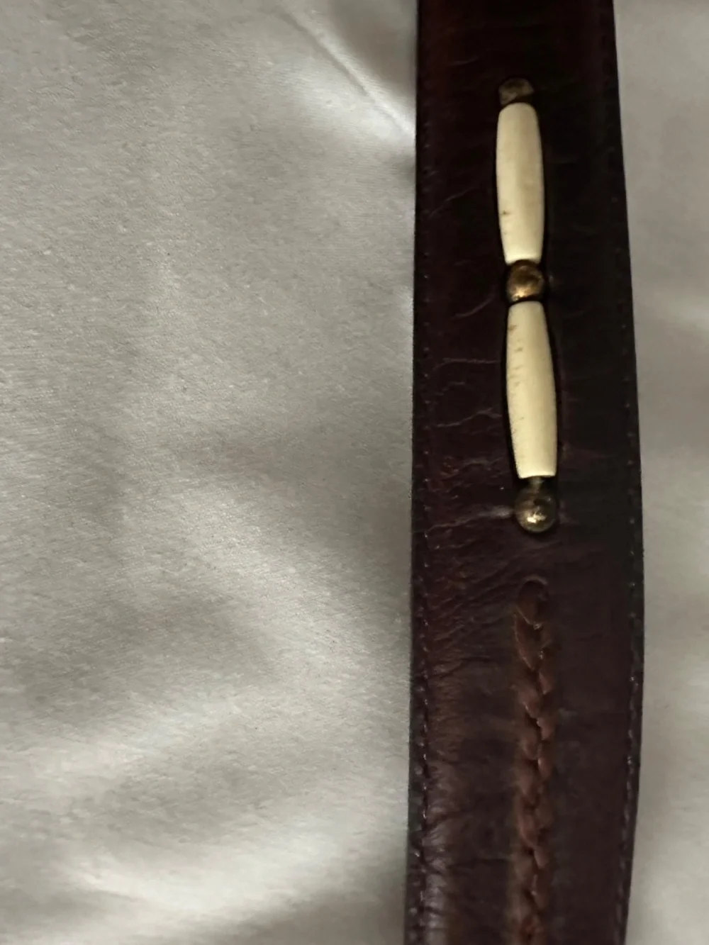 Orvis; 40 inch brown leather belt